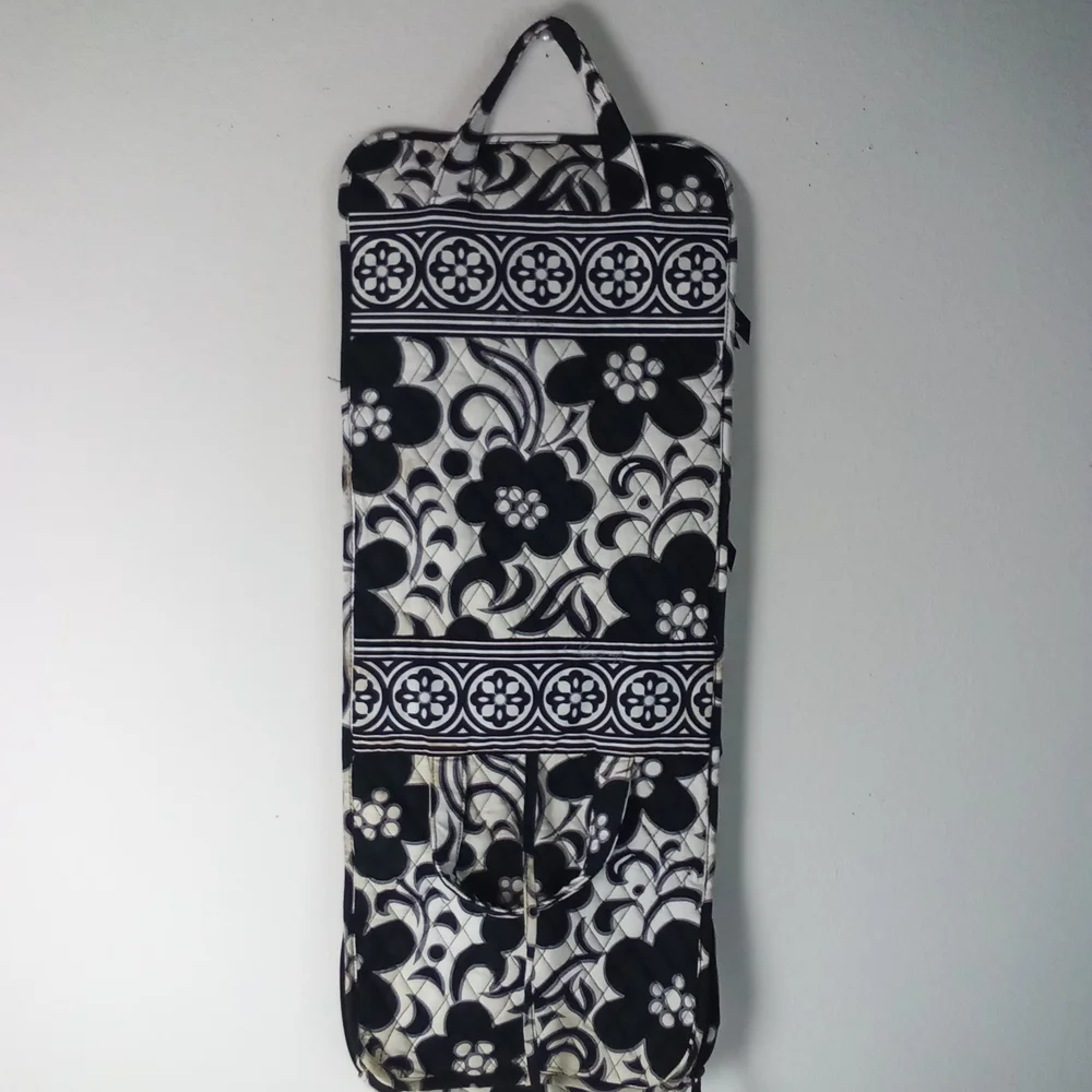 Vera Bradley Hanging Organizer Cosmetic Bag Night And Day Print Preppy Travel